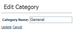 Screenshot of the edit page for Categories